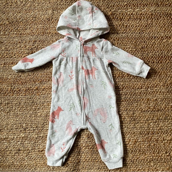 Carter’s Fox Hooded Onesie - 6 Month - Picture 1 of 8